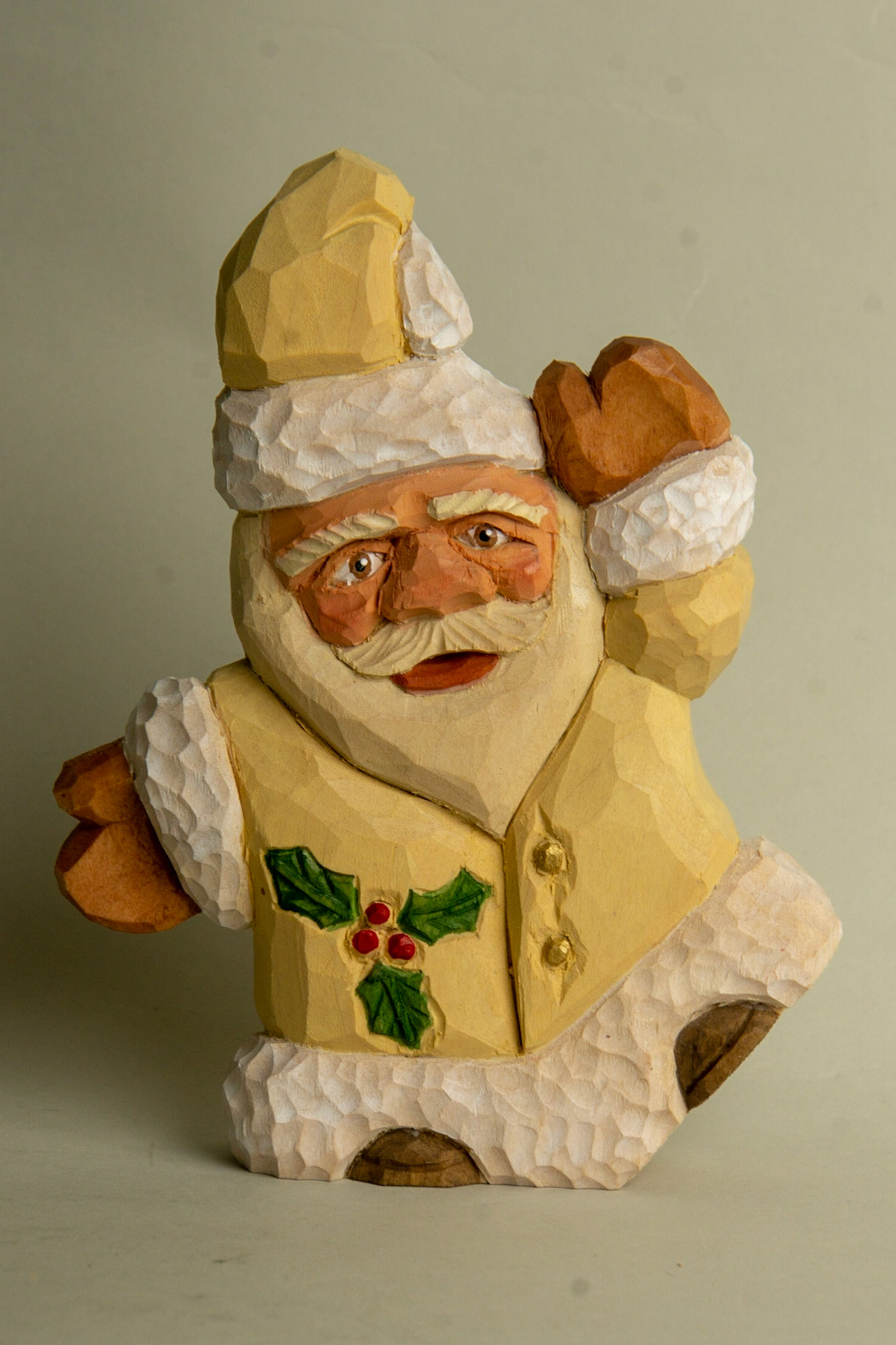 1029 Cream Dancing Santa -- 5 1/2 inches tall -- $70
