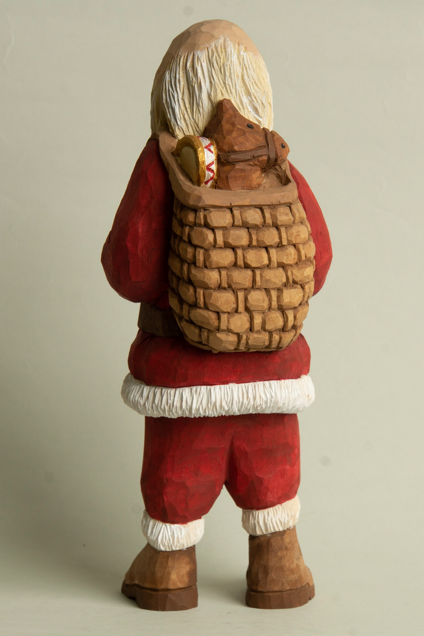 1123 Santa with Basket—9 inches tall —$275