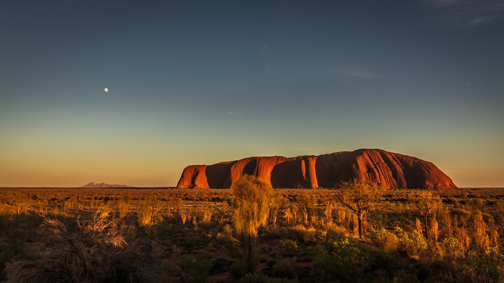 Uluru with KataTjuta in the distance