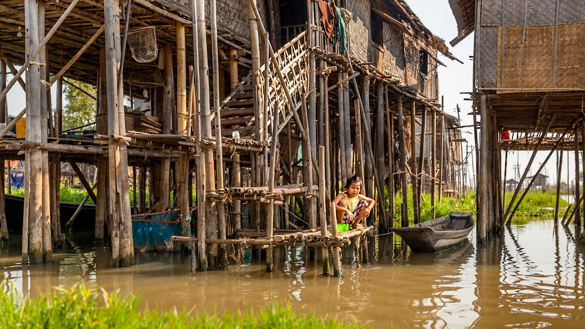 Stilt houses, Inle Lake, Myanmar