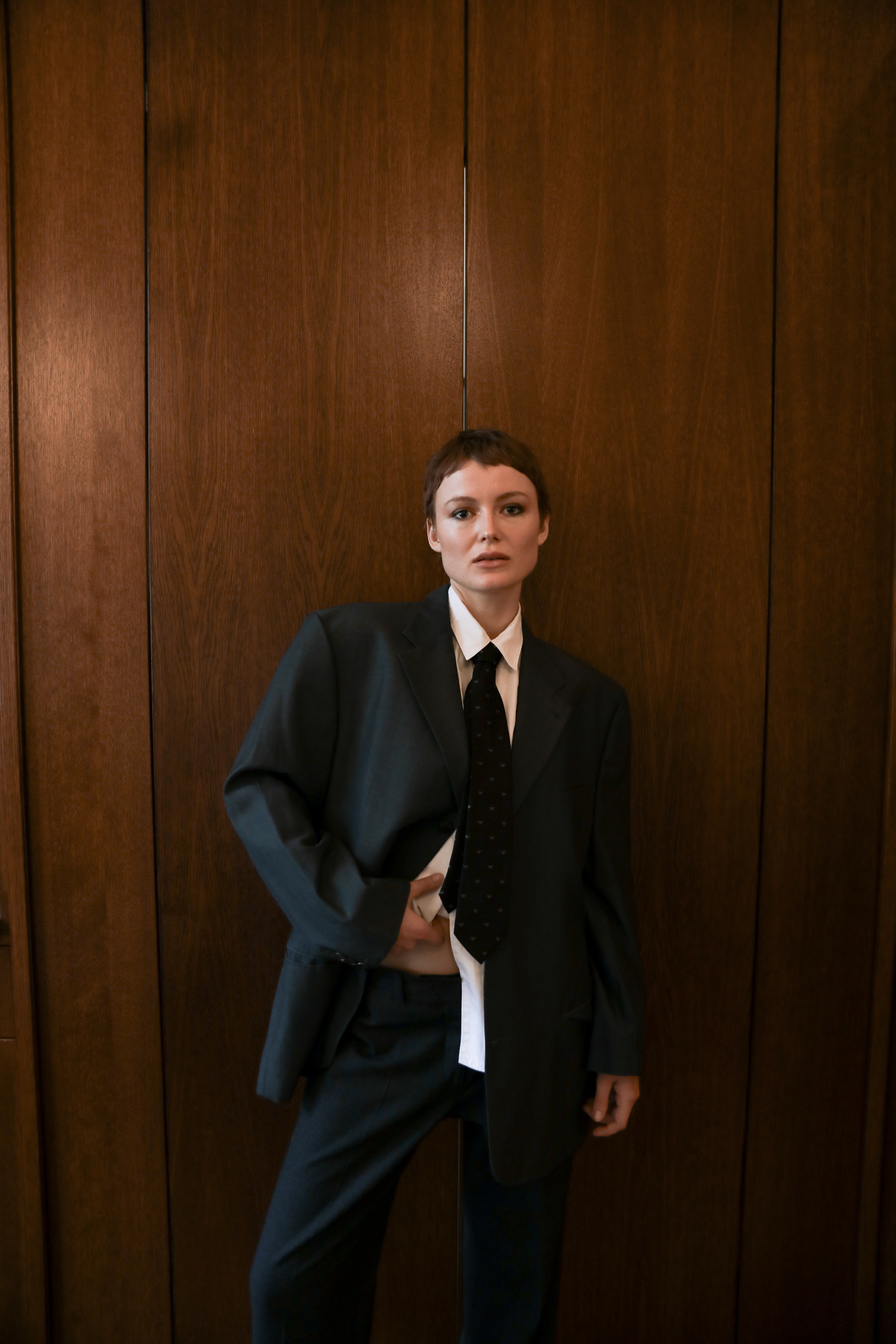 Hannah in vintage Yves Saint Laurent