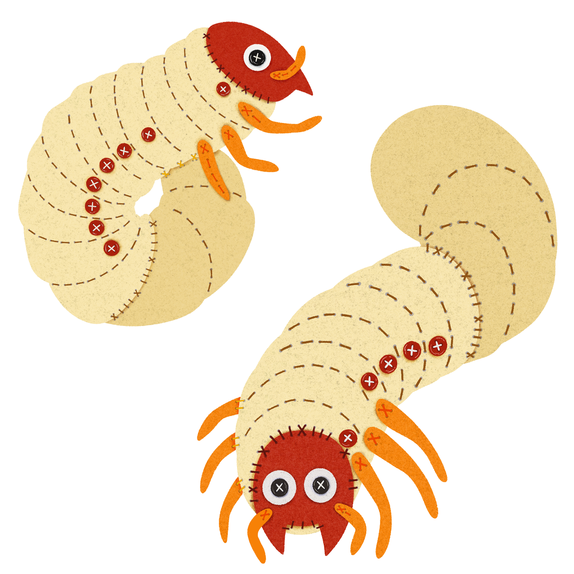 Felt Maggots Digital Painting