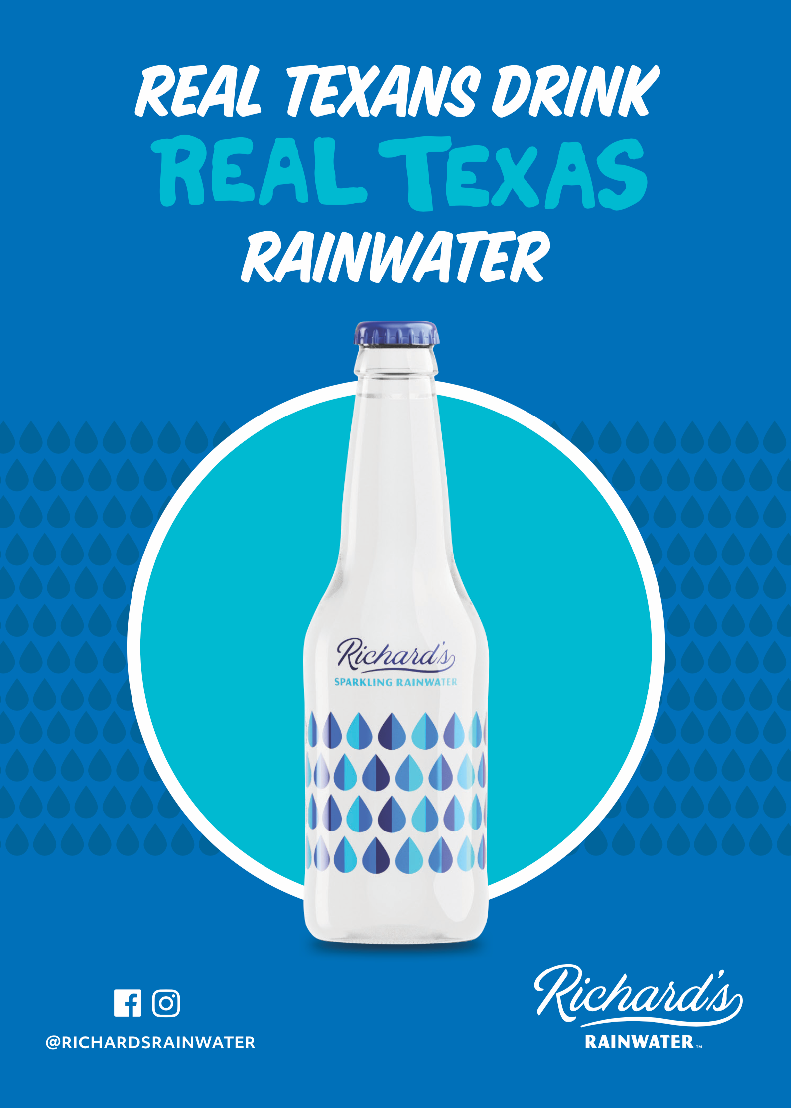 Richard's Sparkling Rainwater Glass Bottle