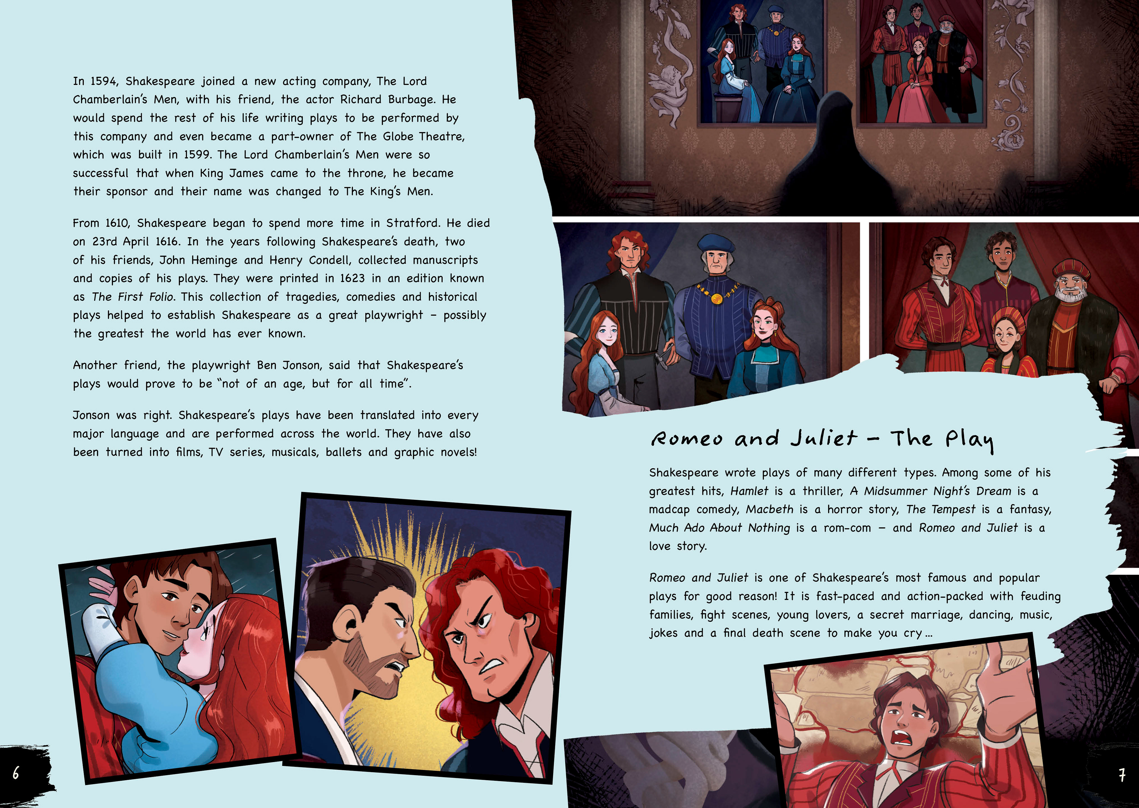 Inside spread of Romeo & Juliet