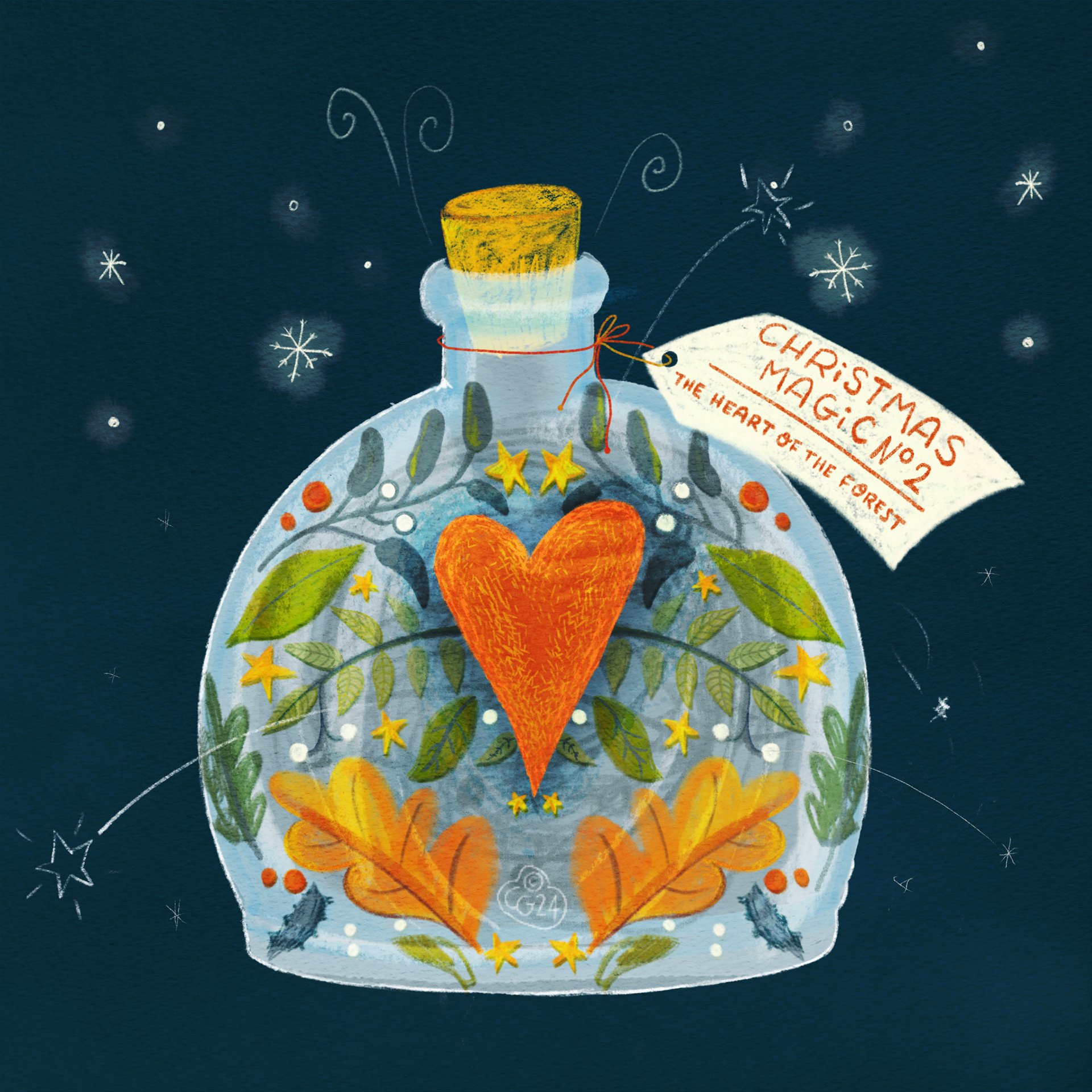 Christmas Illustration - The Heart of the Forest