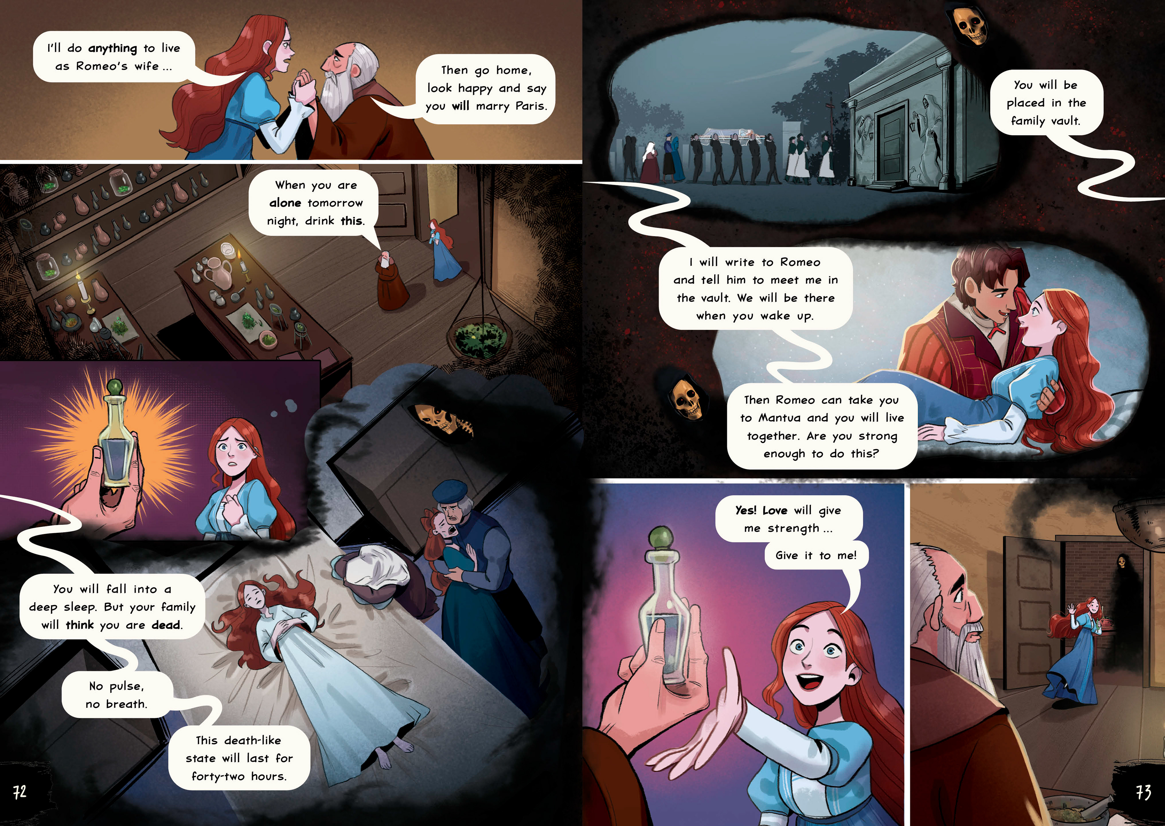 Inside spread of Romeo & Juliet