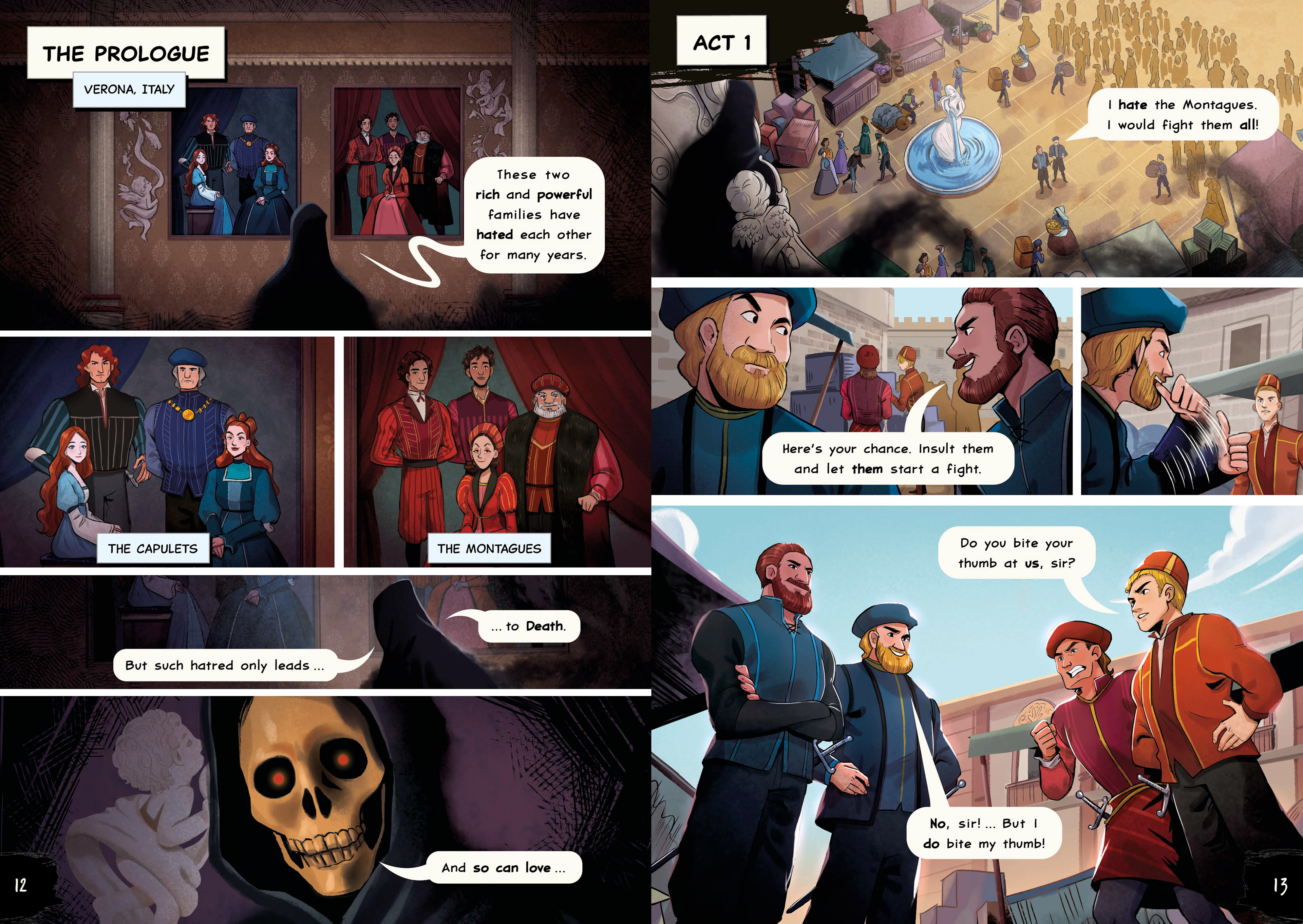 Inside spread of Romeo & Juliet