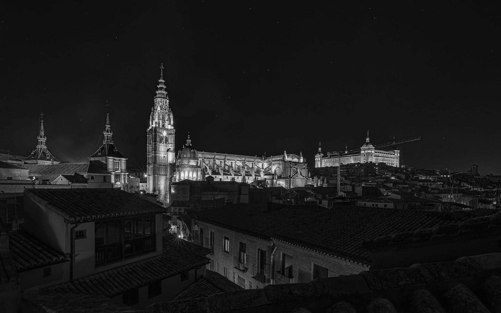 FROM THE ROOFTOPS black and white