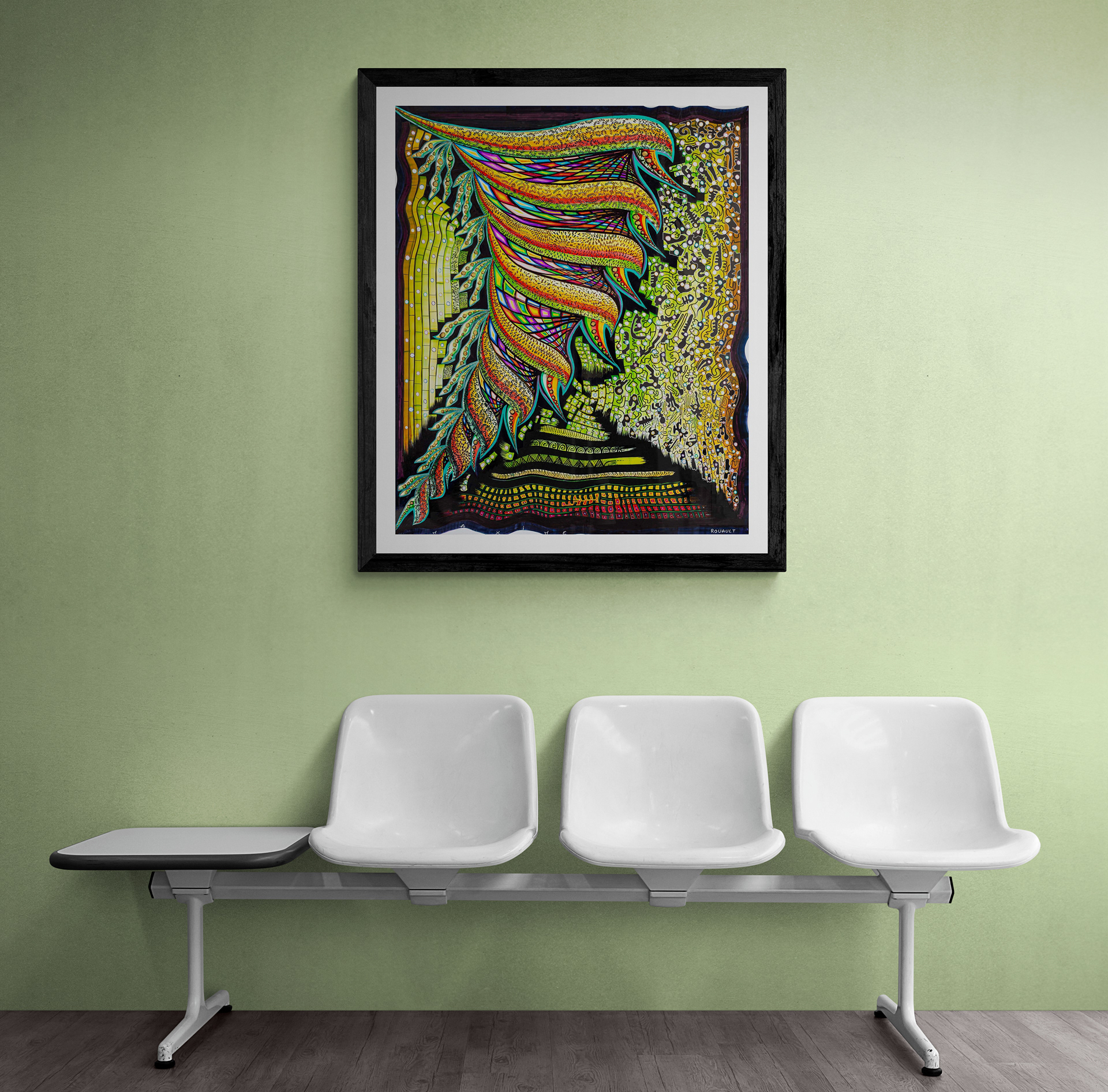 2021 - 112x75cm - "La Palme" (vendu)