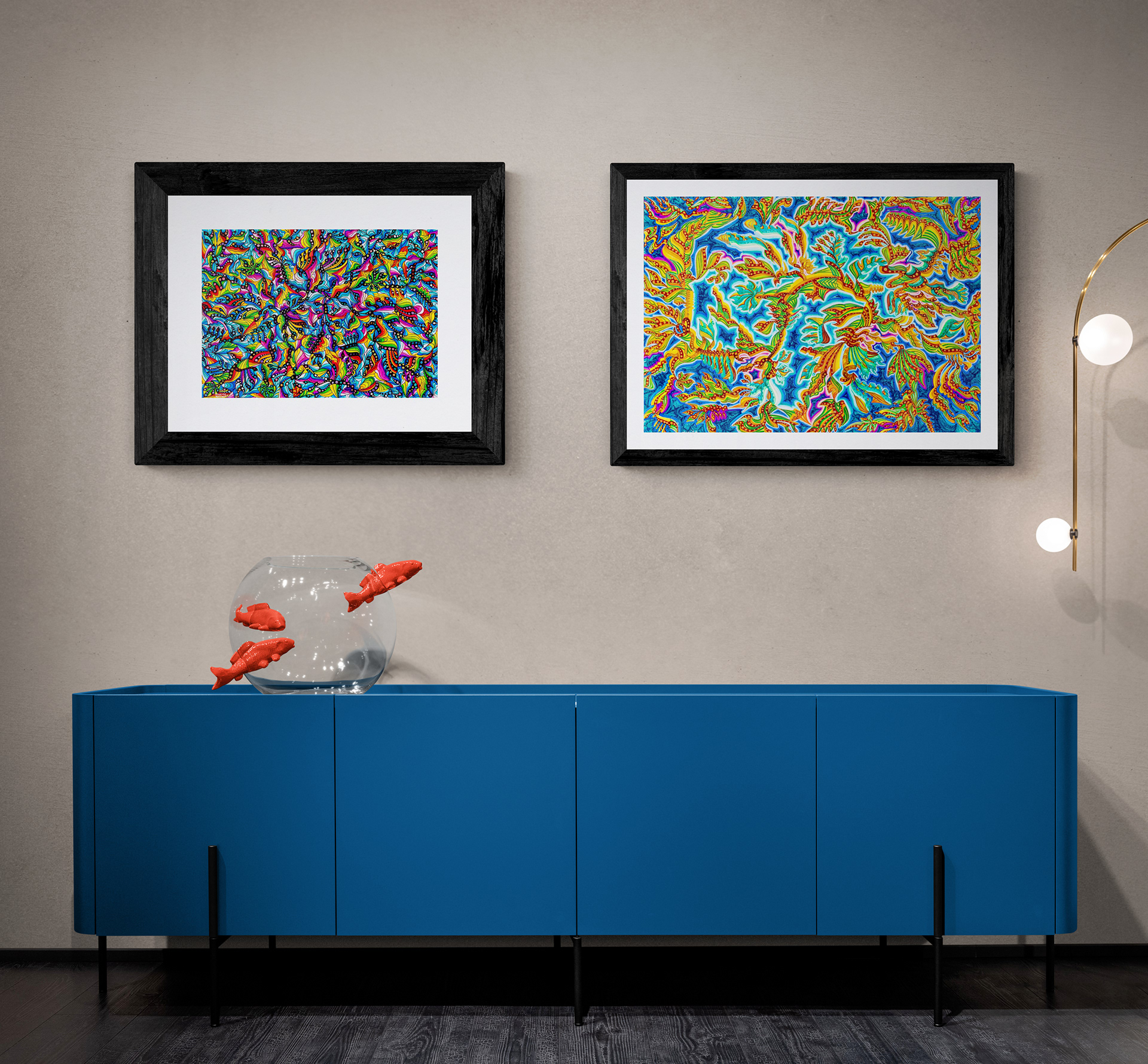 "Life is a blue rainbow" & "Sargasses à la dérive"