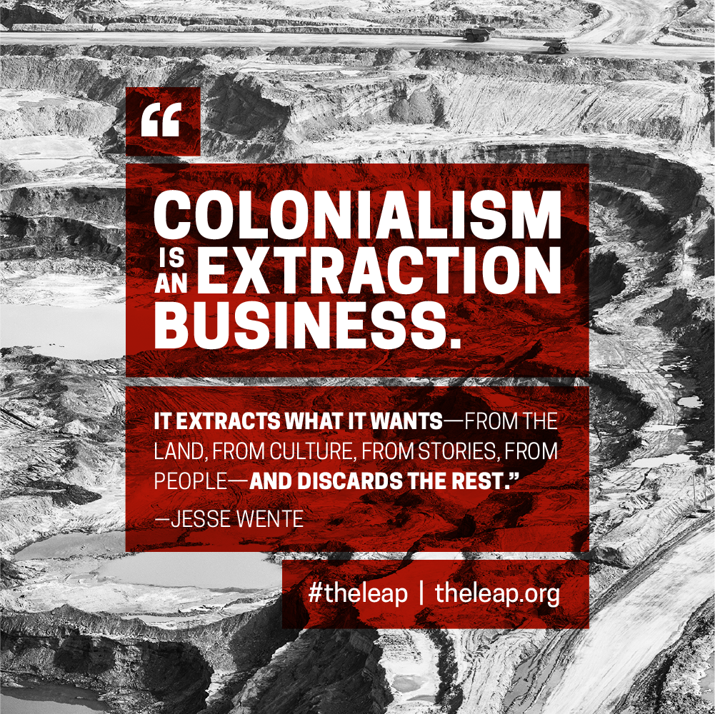 Social graphic maximizes emotional impact with colour and type.