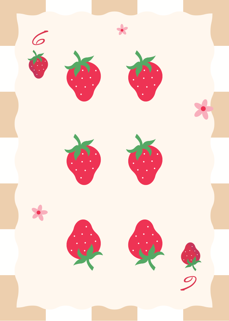 6 of Strawberries