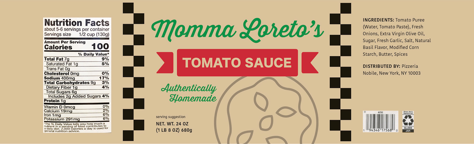 Tomato Sauce Label
