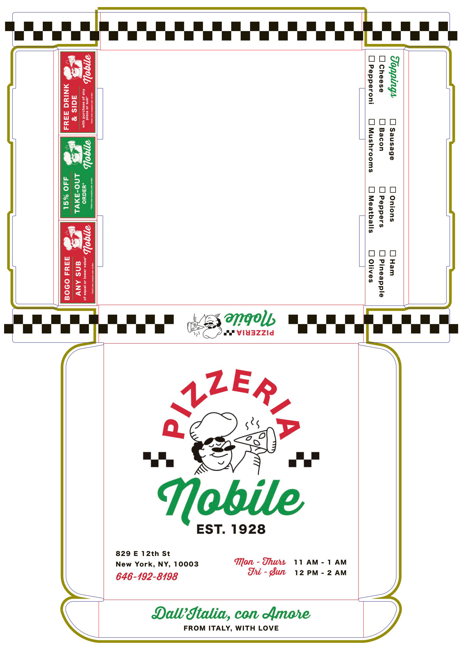 Pizza Box Dieline