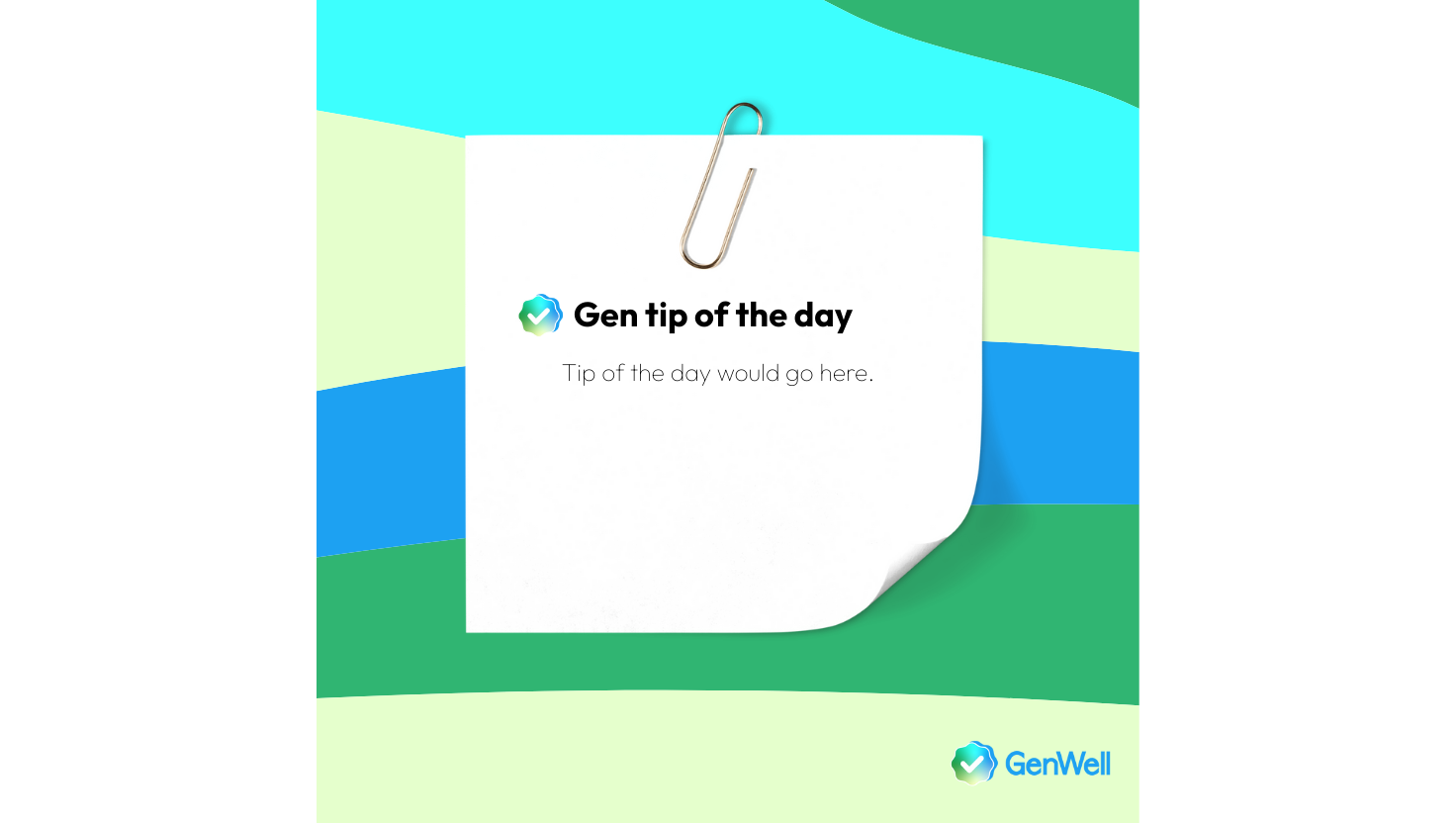 Instagram template for "Tip of the Day"