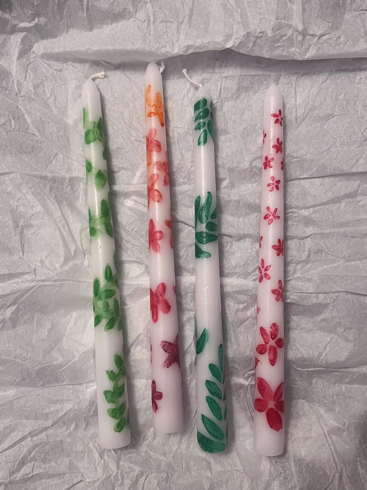 Hand-painted candles