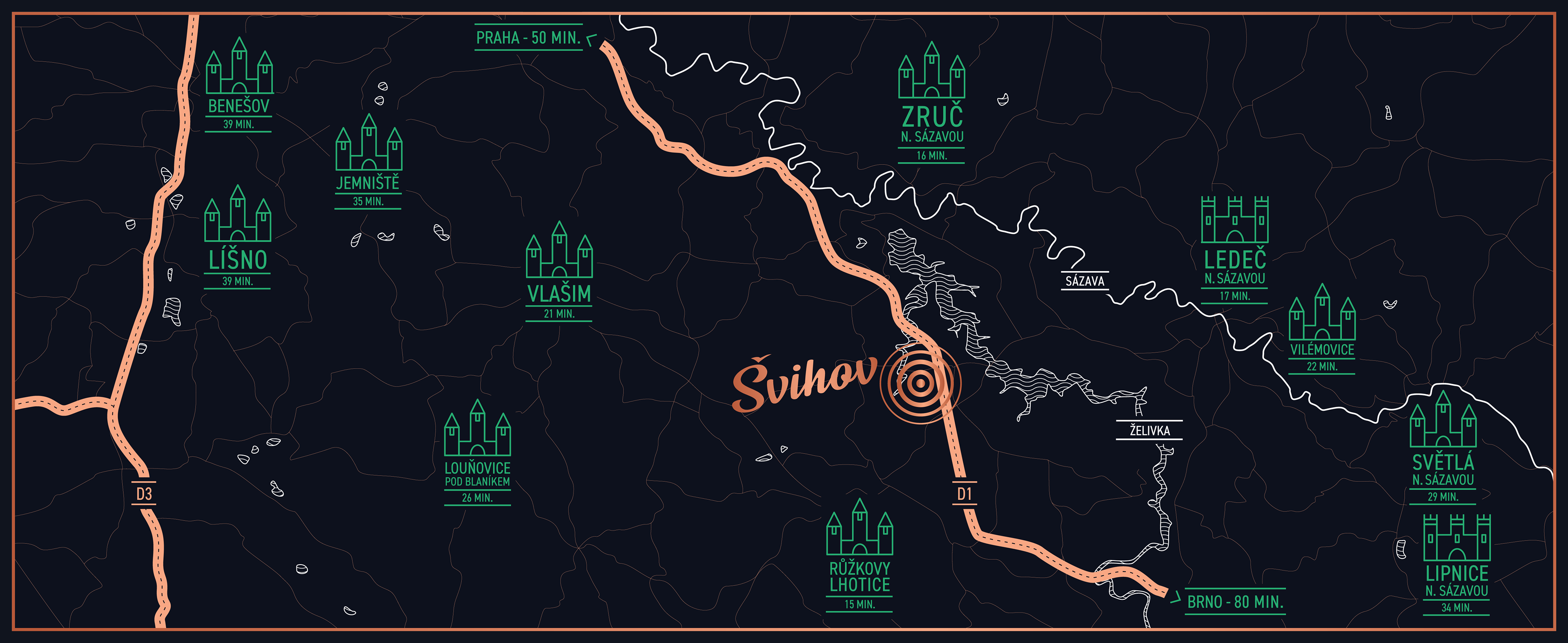 Svihov Brewery Area Monuments Map