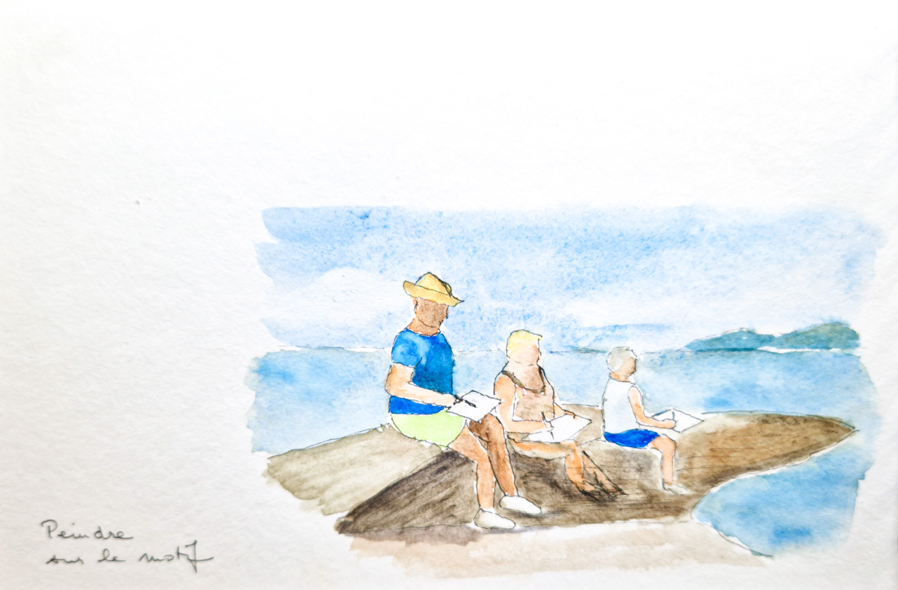 Cabasson : les amies aquarellistes sur le motif - Juin 2023