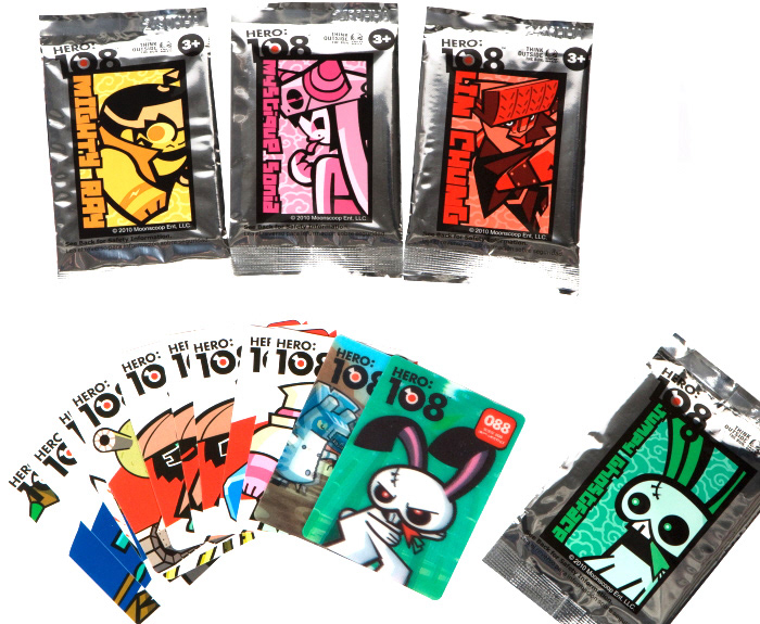Hero 108 Licensed Lenticular Trading Cards and Packaging Design