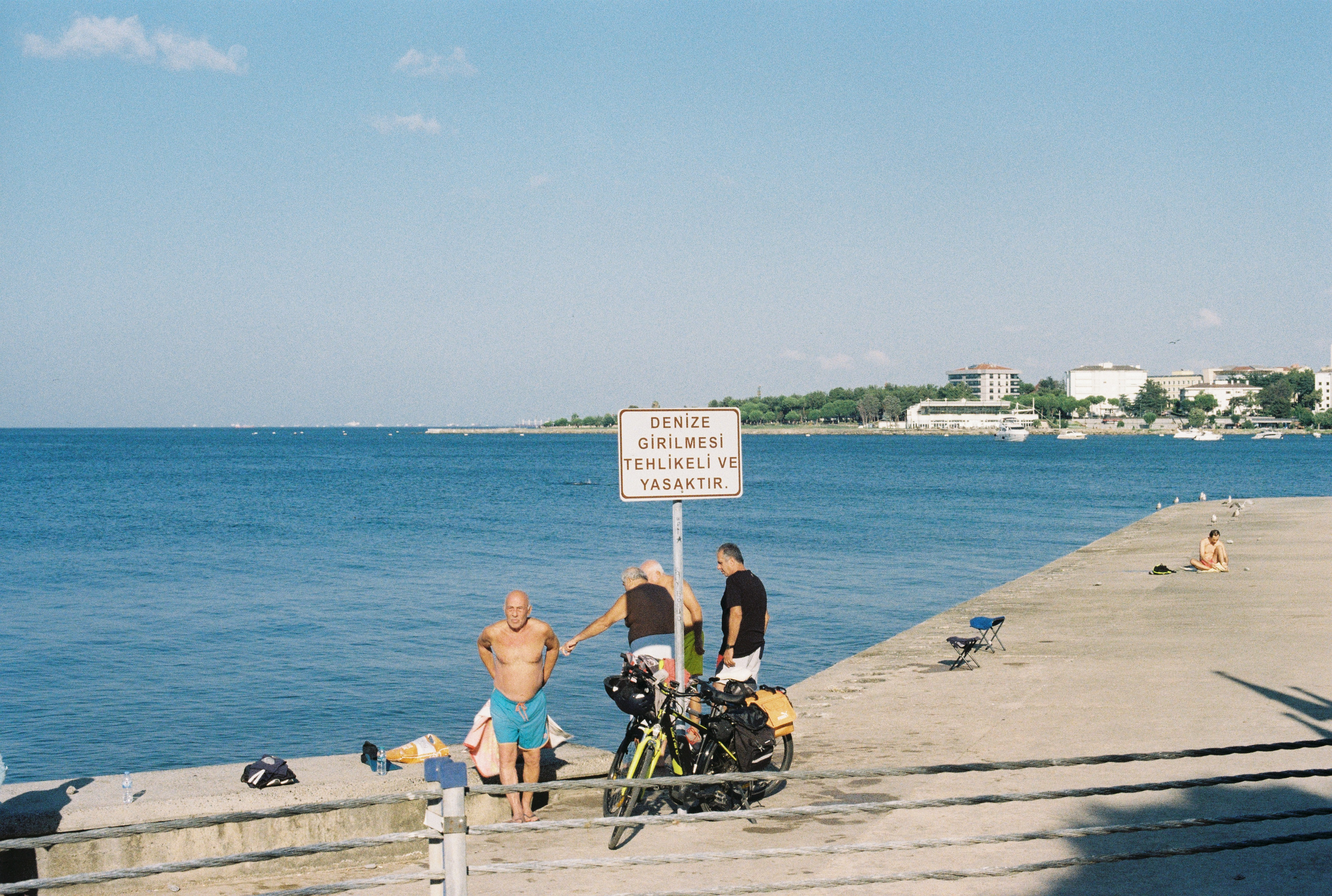 "It's dangerous and forbidden to swim here"