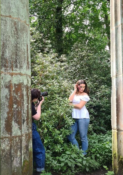 Behind the scenes of a styled shoot