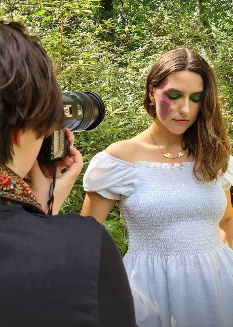 Behind the scenes of a styled shoot