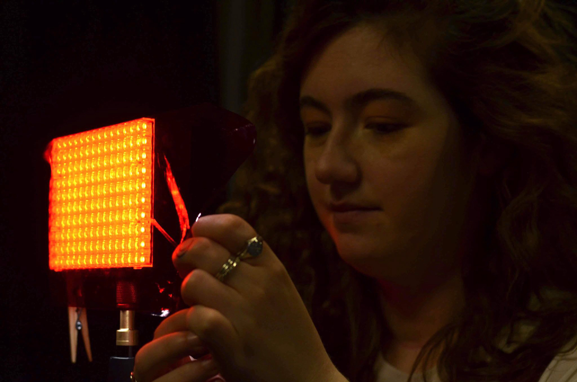 Creative lighting on the set of Talk Abuse