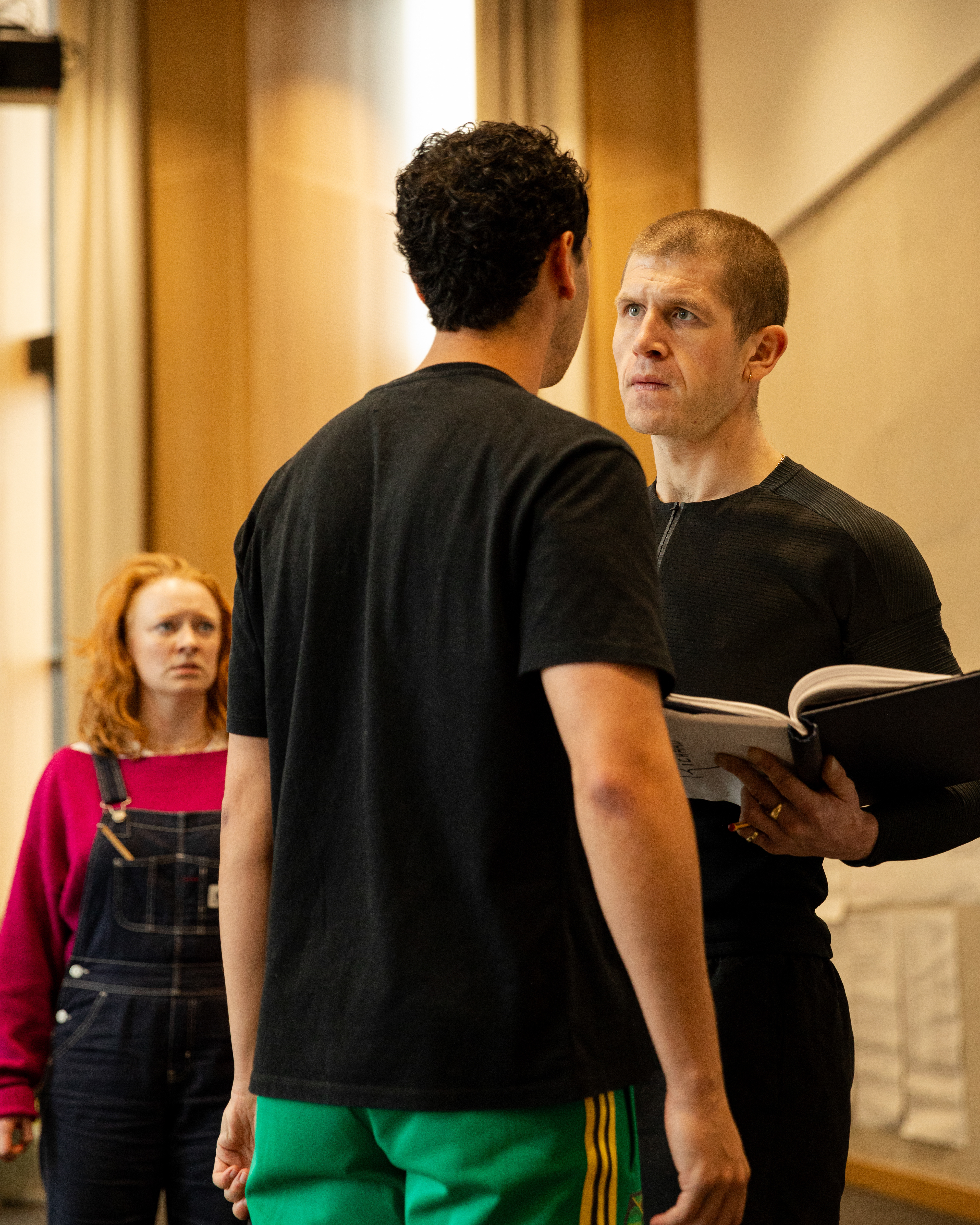 Richard, My Richard rehearsals - Philippa Gregory's debut play at Shakespeare North Playhouse. Co-produced by Shakespeare North Playhouse & Theatre Royal Bury St Edmonds. Directed by Katie Posner.