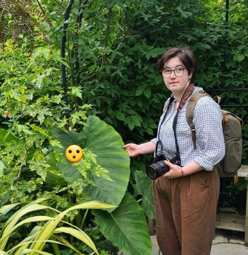 A big leaf. Behind the scenes of a styled shoot
