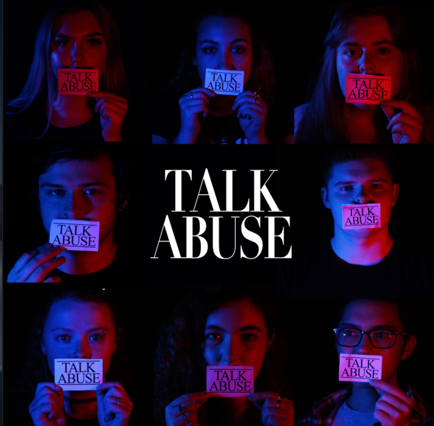 Promotional material for Talk Abuse documentary