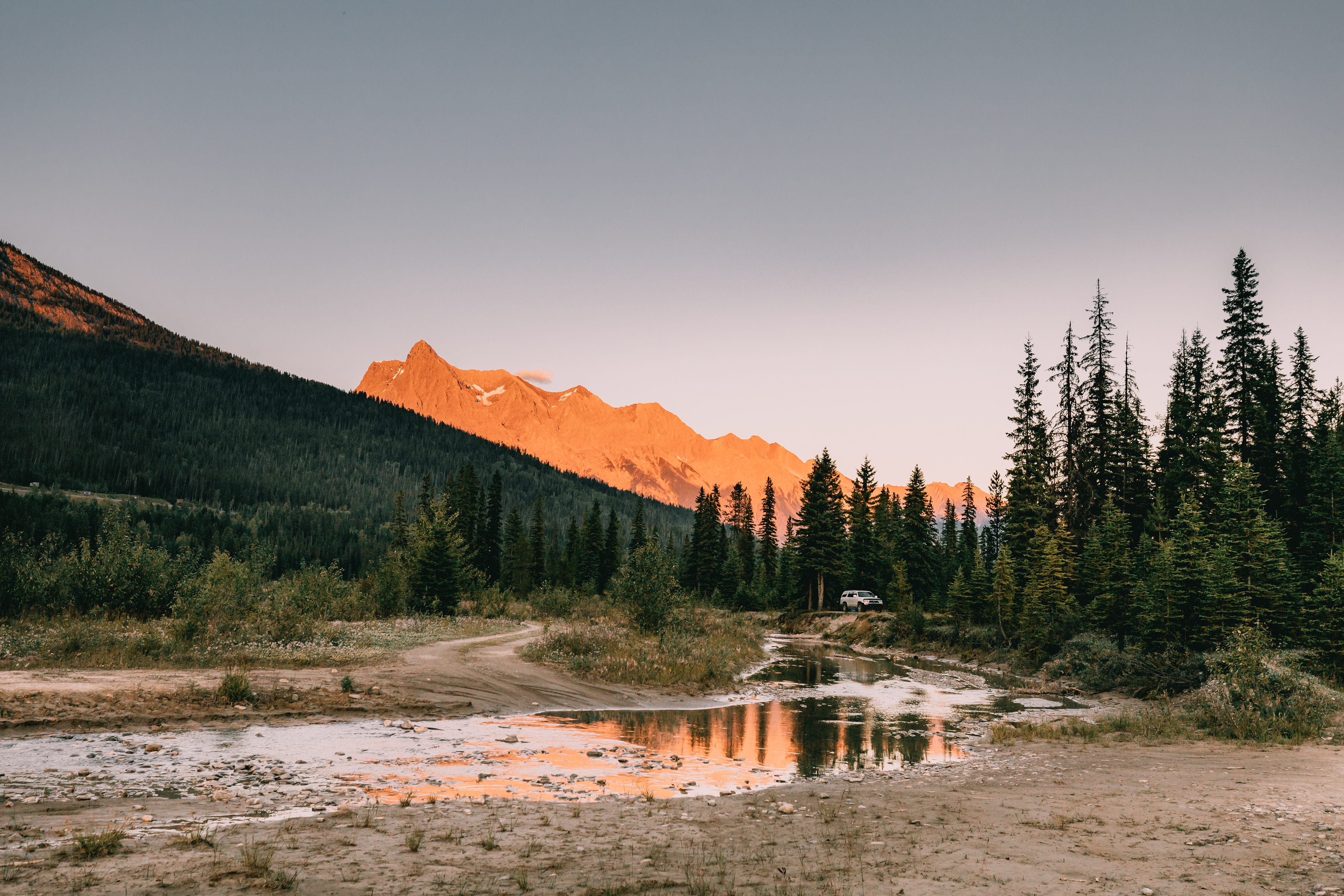 Yoho River Sunset, Yoho National Park, BC