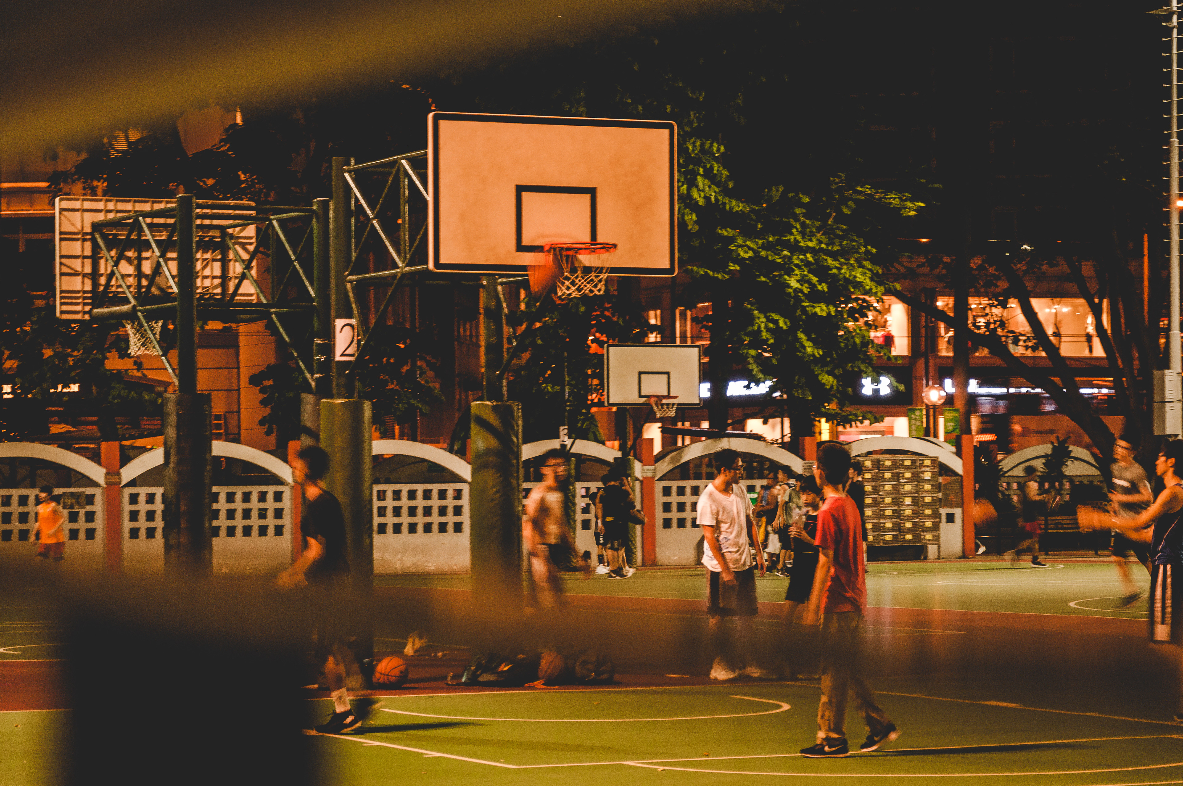 Basketball Court in the city 