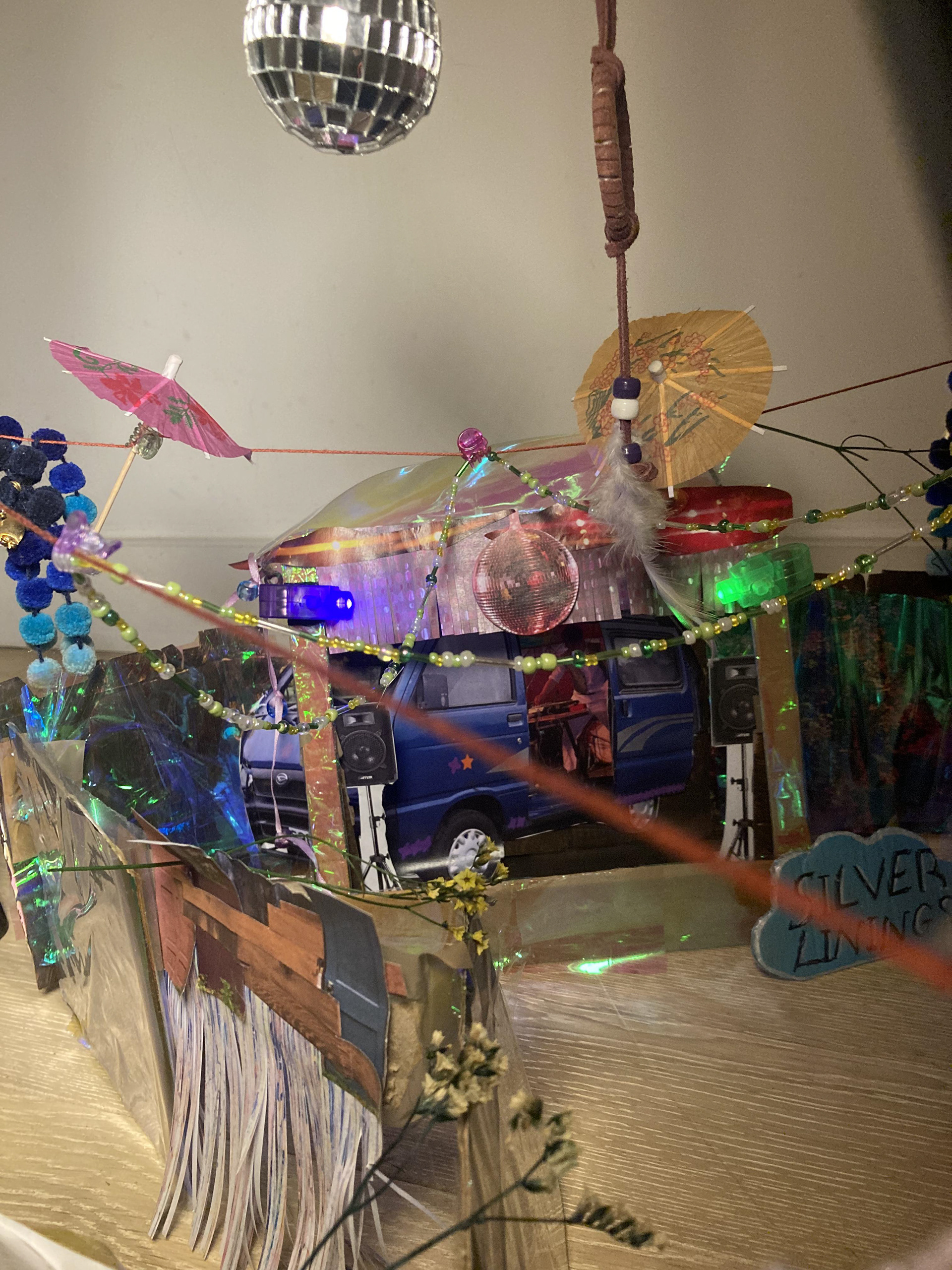 Model of venue - from the door way looking at the stage