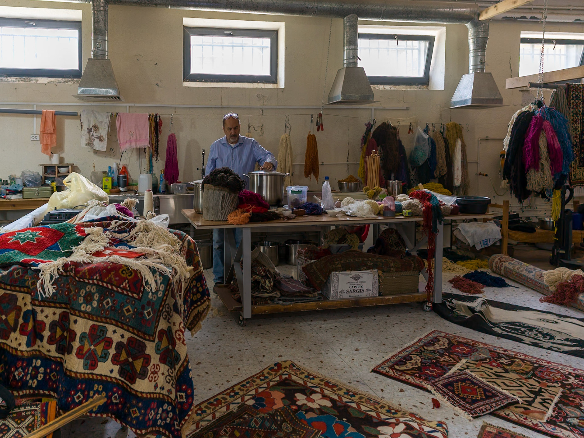 Hayk, runs Woolway Studios, Textile goods maufacturing company