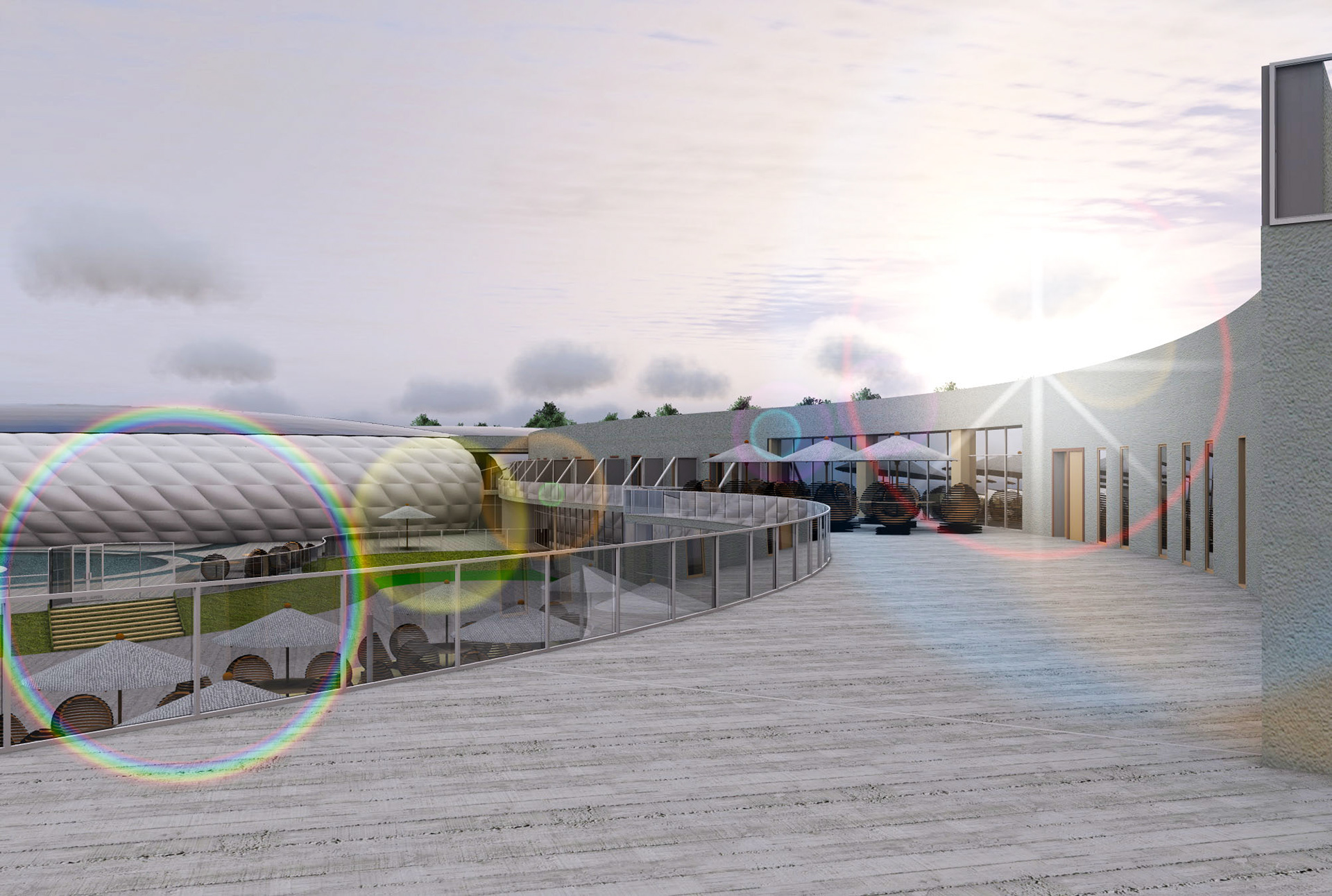 Rendering - hotel terrace