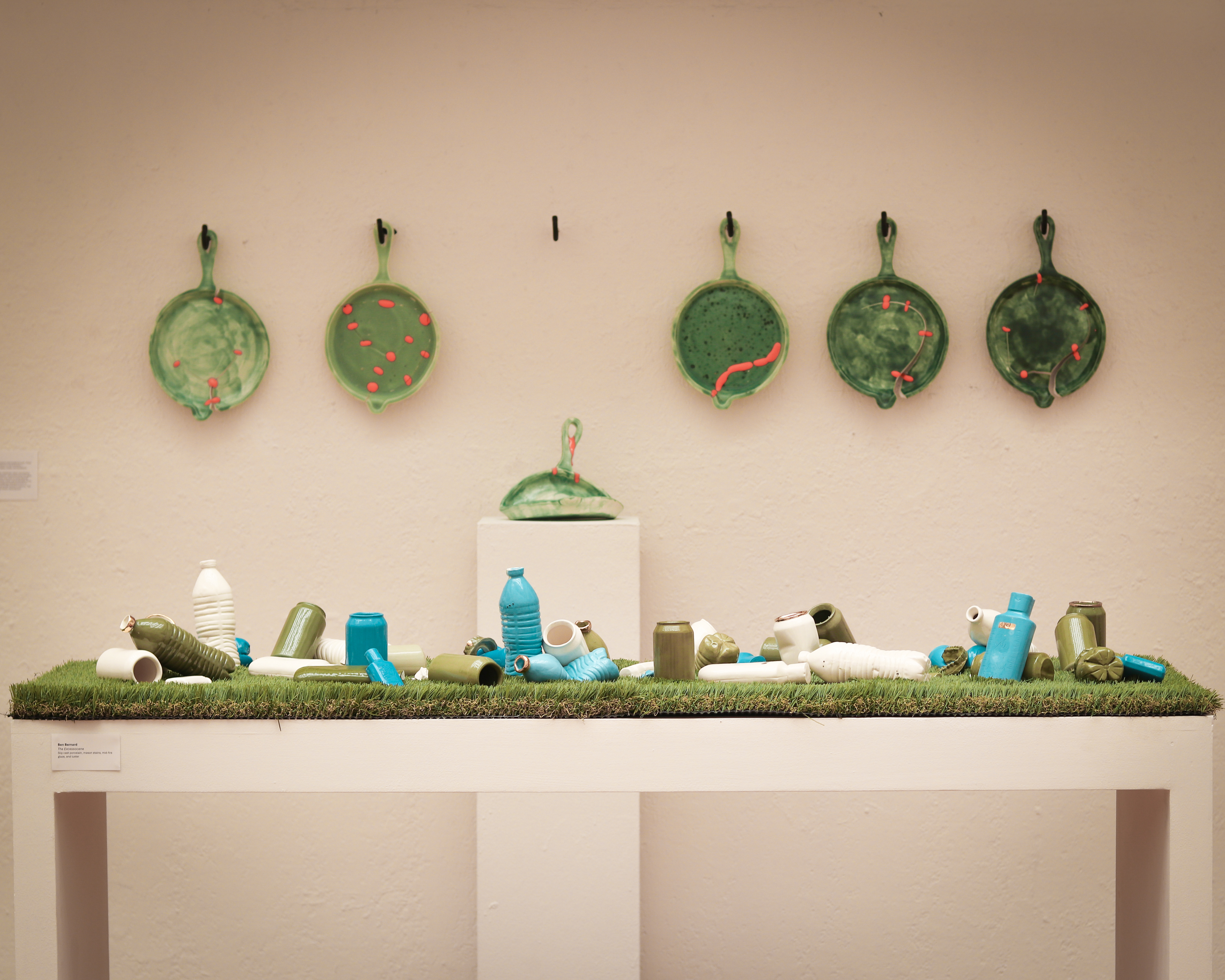 The Excessocene and Pancocina, installed, 2025