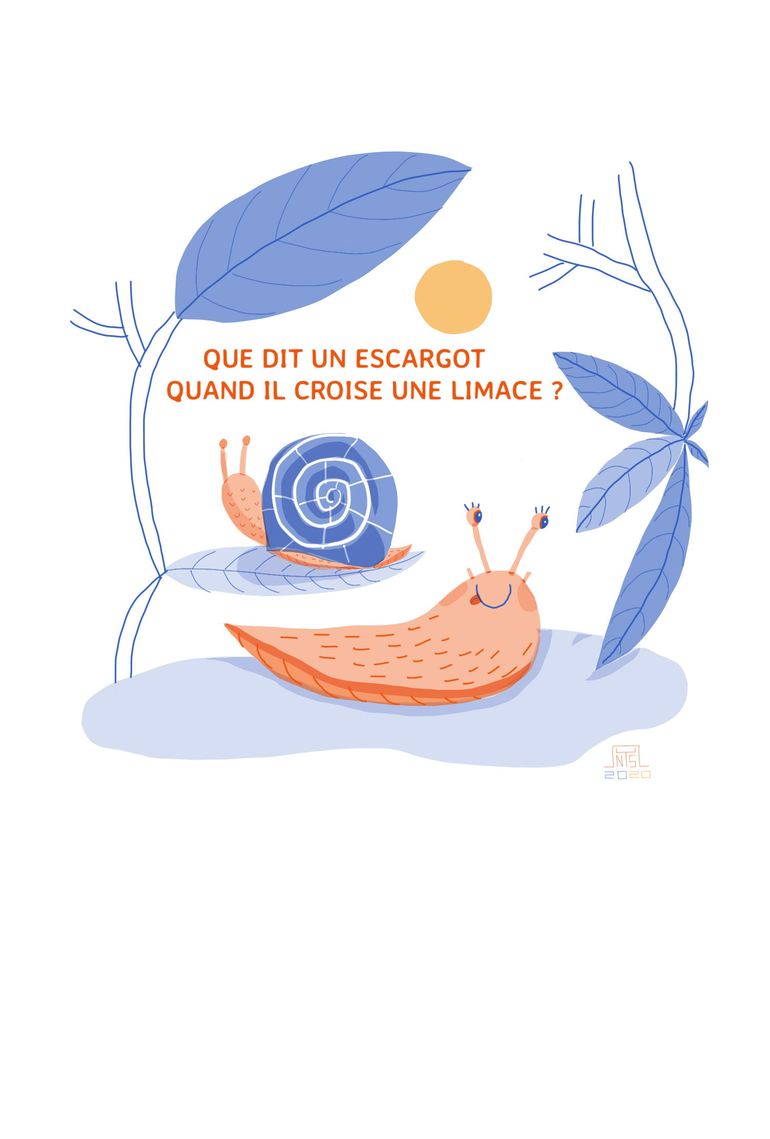 What does a snail say when it comes across a slug?