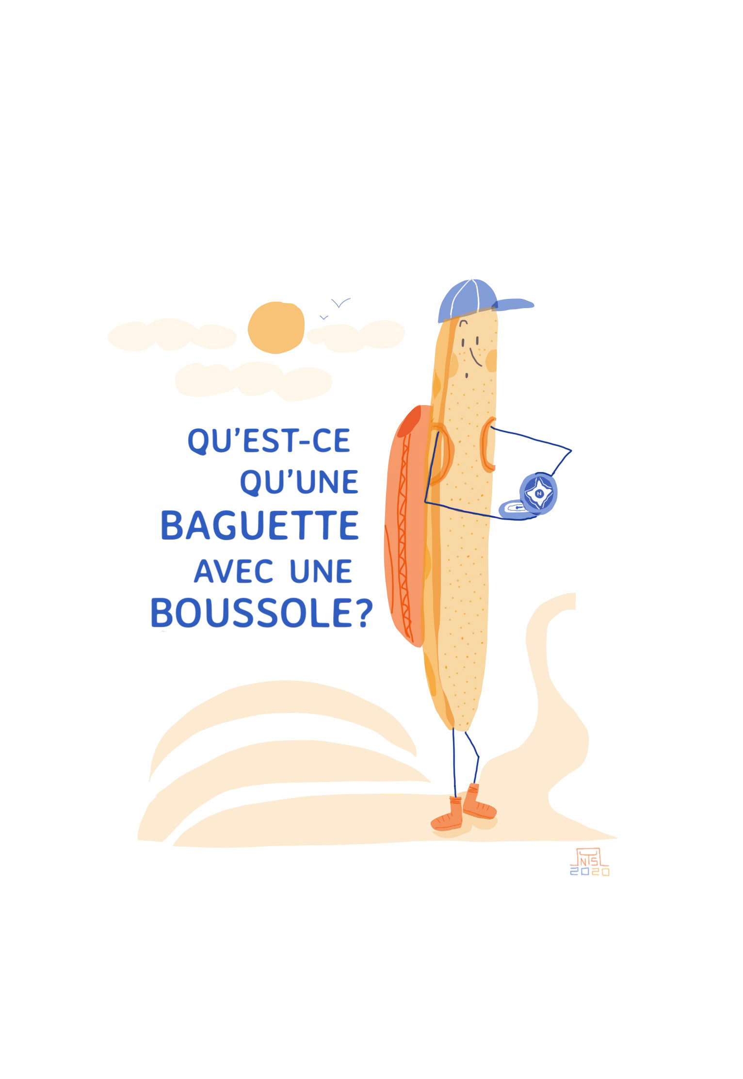 What is a baguette with a compass?