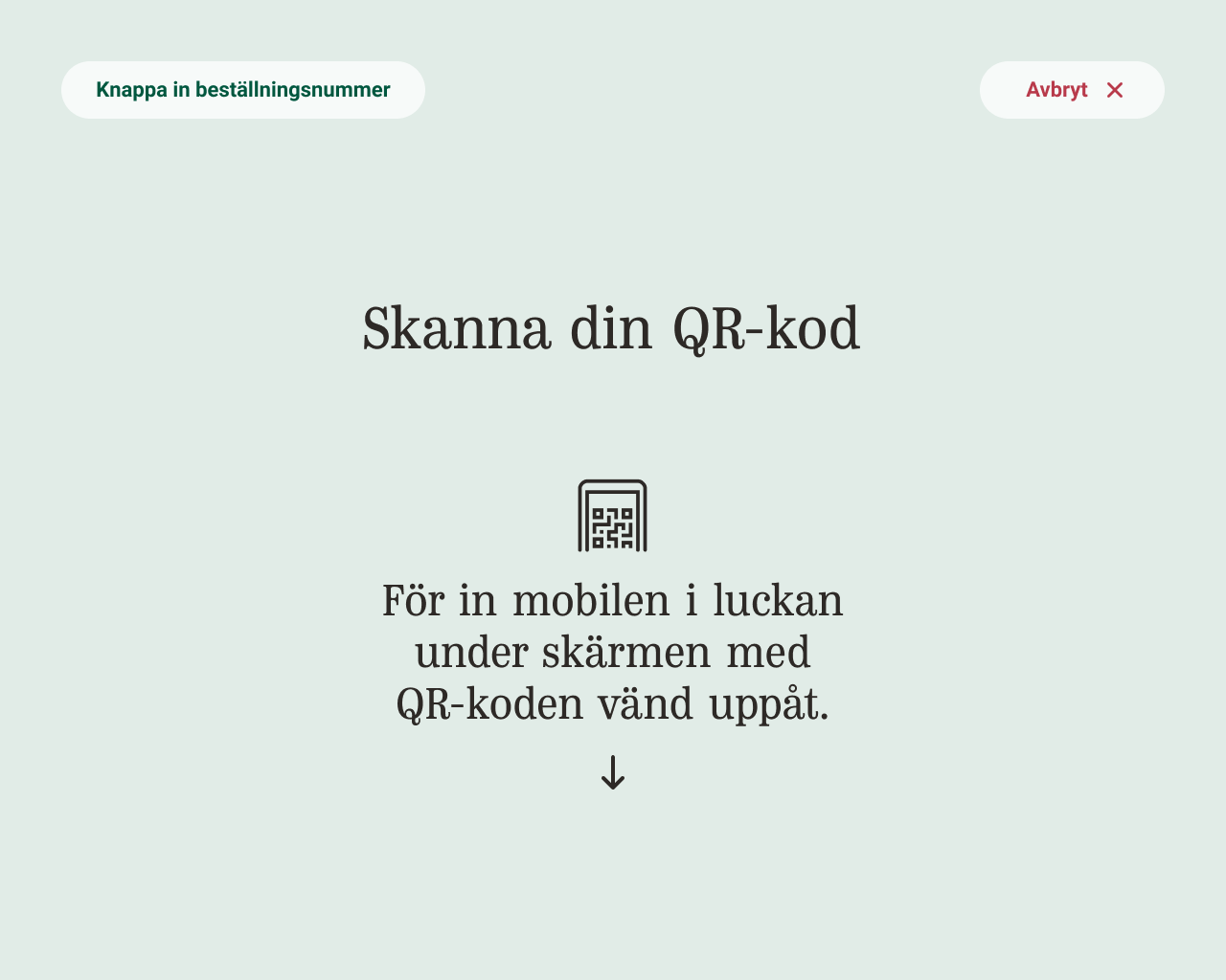 Add order with QR-Code