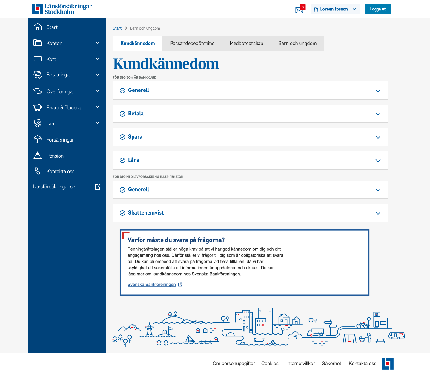 While in KYC, customers have a new tab "Barn och ungdom".