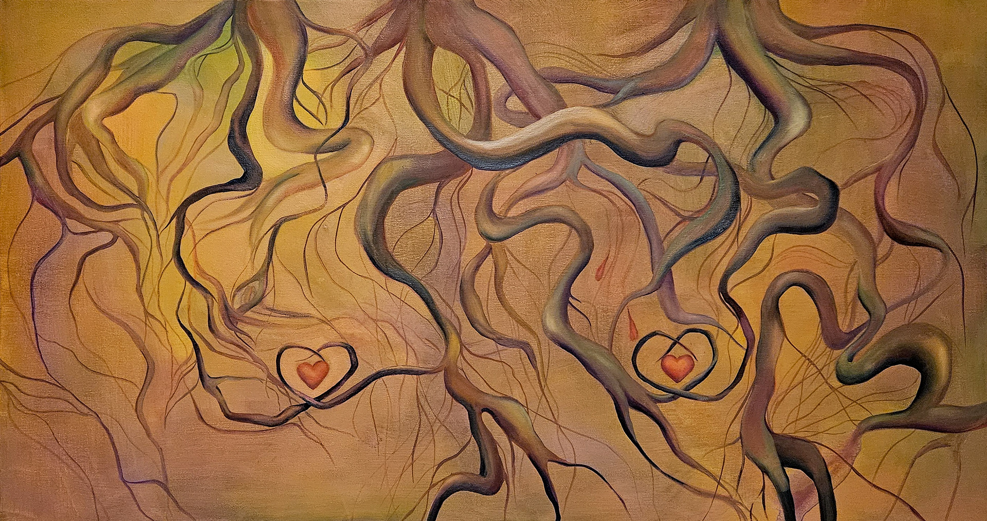 Sisters, 60x100 oil on canvas