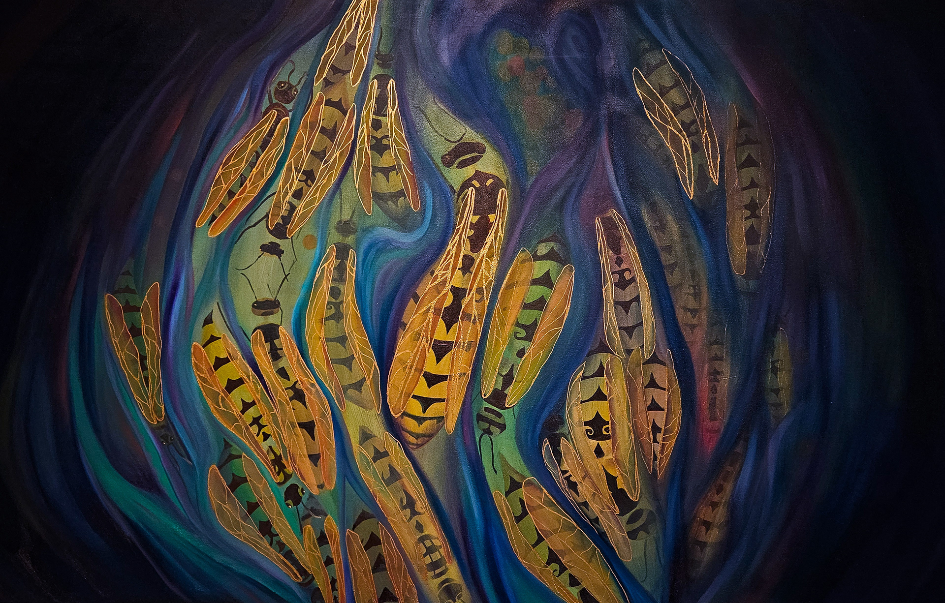 Sweet home (but toxic atmoshere), 70x110 oil on canvas
