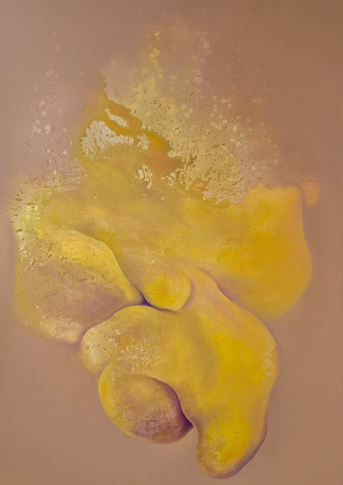 "Tetrastichus planipennisi: explosion" 100x140 oil on canvas