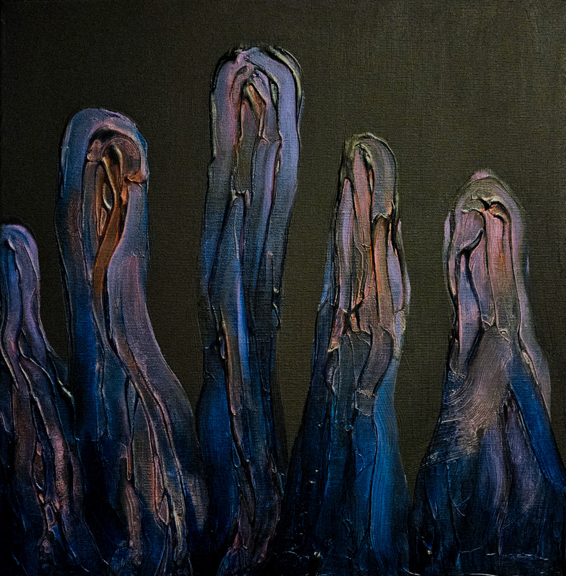 Xylaria polymorpha: Dead man's fingers, 40x40 cm oil on canvas