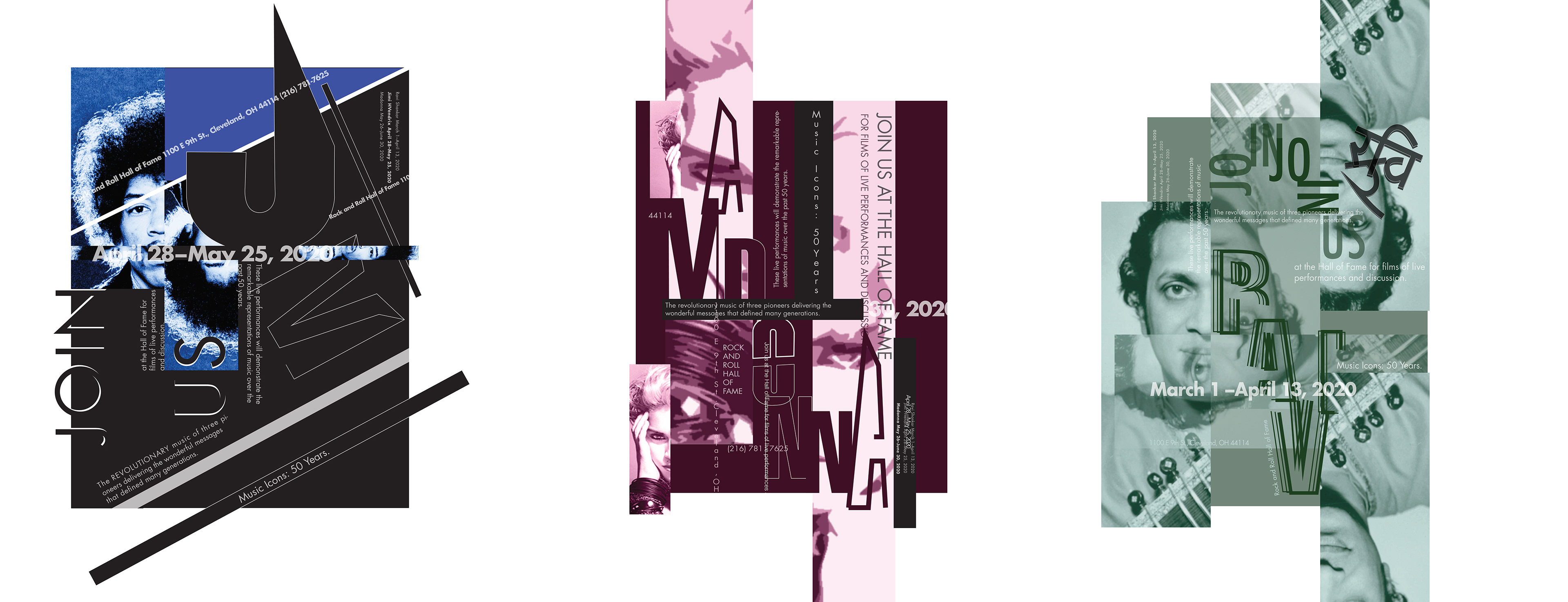 Started breaking the text apart and aligning it with the shapes already on the poster.