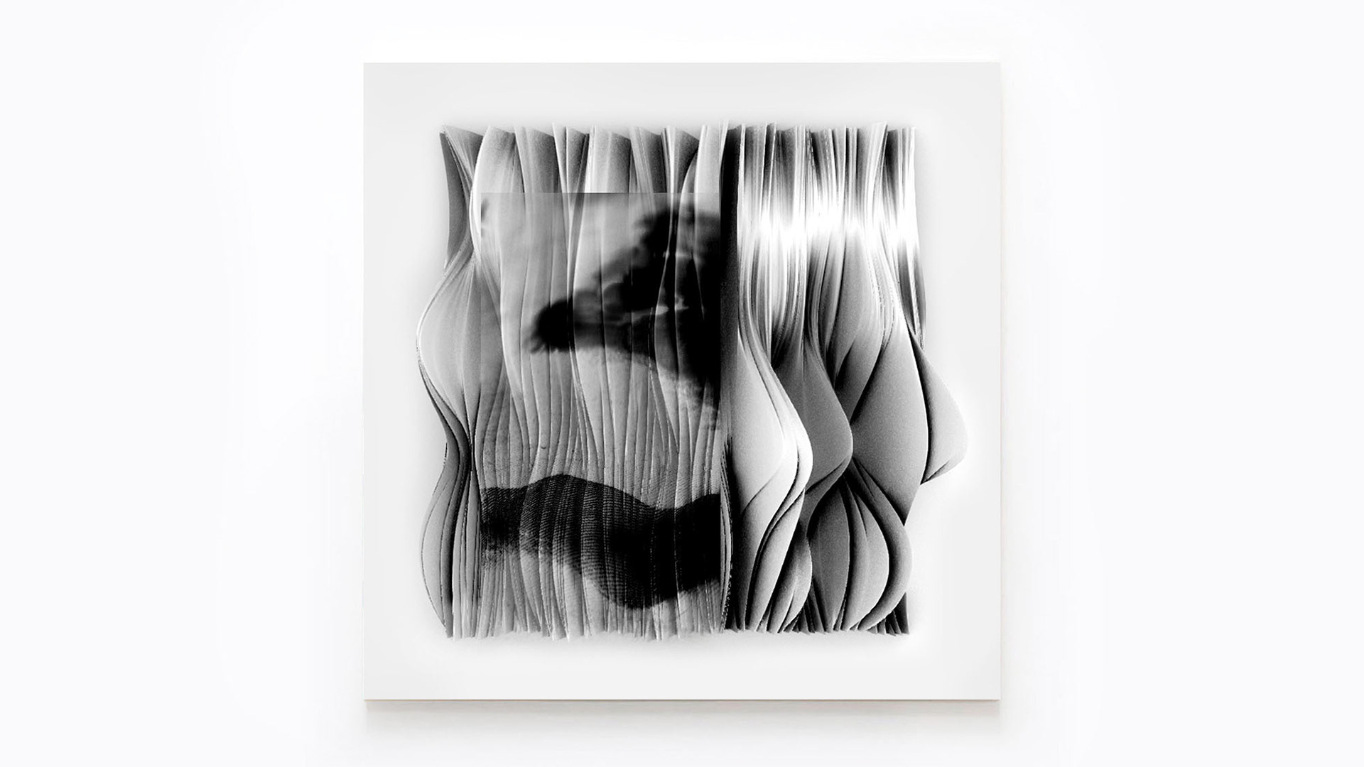 Abstract Painting artwork serie „Experimental Sound Session“ with visuals from Anne Marie Kersten and Chris Harbecke. Where Different Visions Become One. Abstract Painting with 3D Visual Art. Using Grasshopper and Rhino 3D