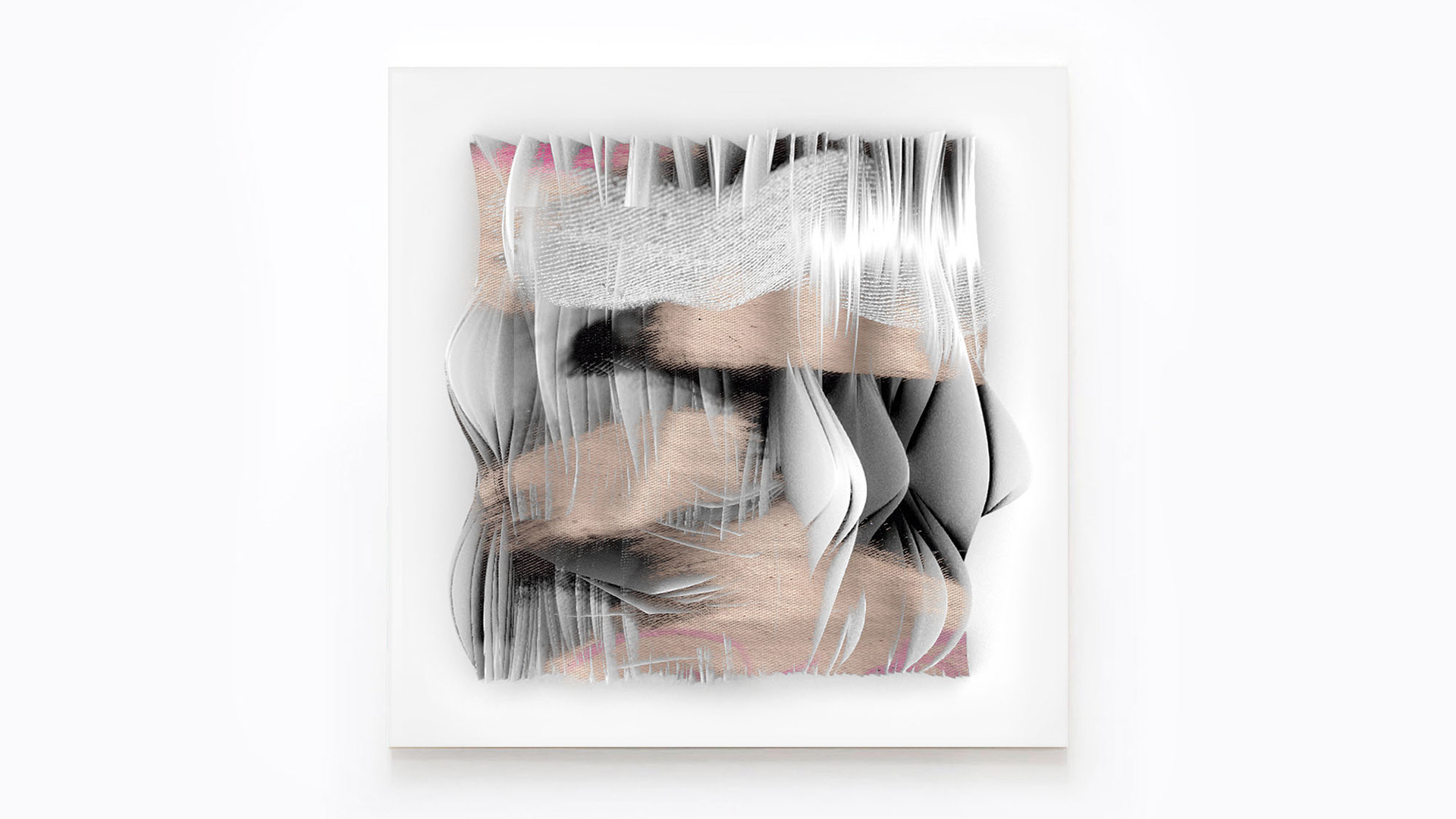 Abstract Painting artwork serie „Experimental Sound Session“ with visuals from Anne Marie Kersten and Chris Harbecke. Where Different Visions Become One. Abstract Painting with 3D Visual Art. Using Grasshopper and Rhino 3D