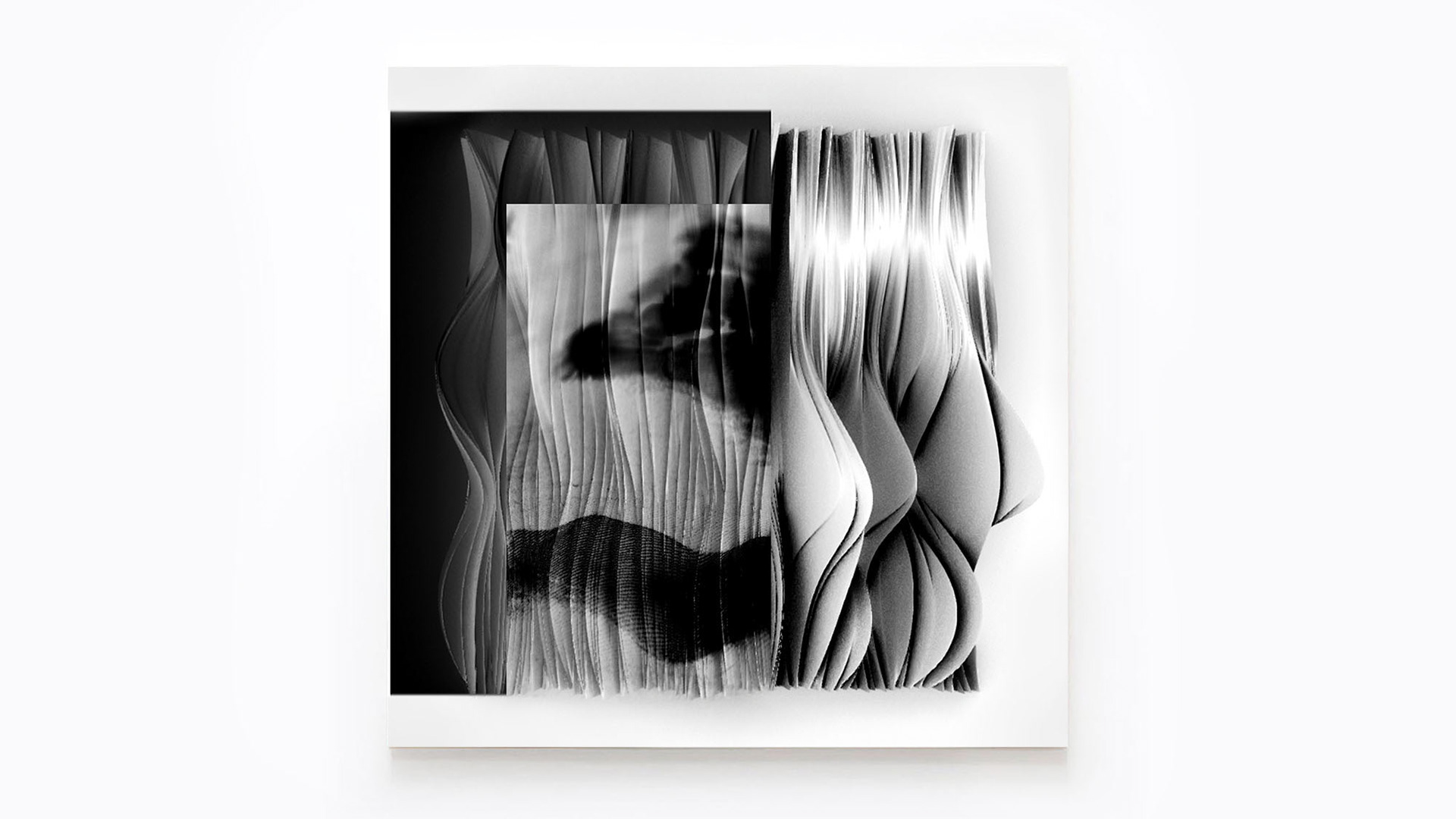 Abstract Painting artwork serie „Experimental Sound Session“ with visuals from Anne Marie Kersten and Chris Harbecke. Where Different Visions Become One. Abstract Painting with 3D Visual Art. Using Grasshopper and Rhino 3D