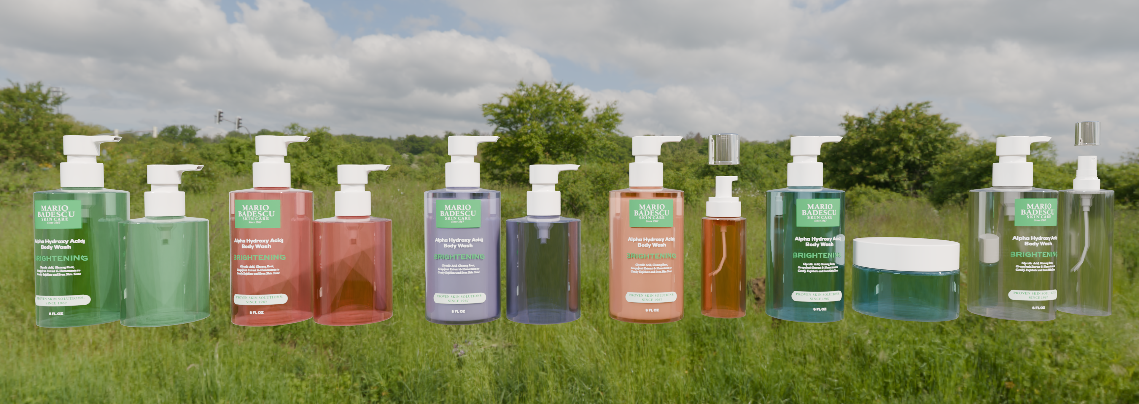 Modelled 3D Bottles for Mario Badescu  (WIP)