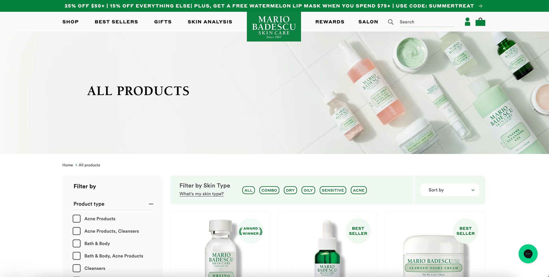 Concepted and Executed All Mario Badescu Category Banners